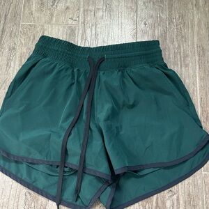 Abercrombie your personal best shorts green with black piping